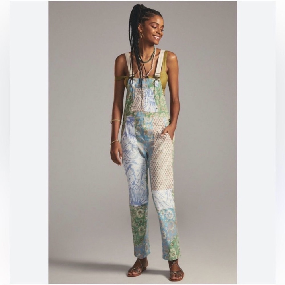 Pilcro Multicolor Patchwork Overalls - image 1